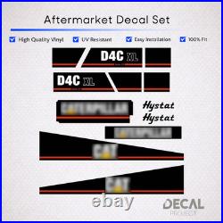 Aftermarket Decal Set for Caterpillar D4C Series III XL Hystat Dozer Aftermarket Decal Set for Caterpillar D4C Series III XL Hystat Dozer