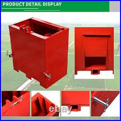 Ballast Box 3 Point Category 1 Tractor Attachment Hitch Counterweight Red Holder