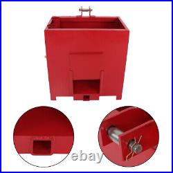 Ballast Box 3 Point Category 1 Tractor Loader 2 Quick Hitch Receiver 800 lbs