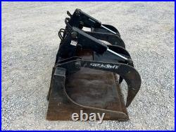 Blue Diamond 66? Severe Duty Grapple Bucket Dual Grapple Fits Skid Steer Loader