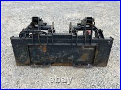 Blue Diamond 66? Severe Duty Grapple Bucket Dual Grapple Fits Skid Steer Loader