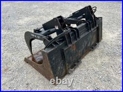 Blue Diamond 66? Severe Duty Grapple Bucket Dual Grapple Fits Skid Steer Loader