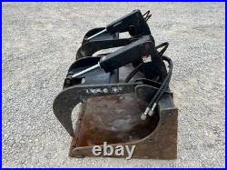 Blue Diamond 66? Severe Duty Grapple Bucket Dual Grapple Fits Skid Steer Loader