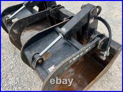 Blue Diamond 66? Severe Duty Grapple Bucket Dual Grapple Fits Skid Steer Loader