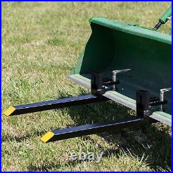 Bucket Dual 49 INCH Hay Bale Spear Attachment Front Loader Tractor Skid Steer