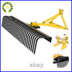 Category 1 Tractor Rock Rake 3 Point Soil Gravel Lawn Compact Tractor 60'