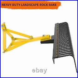 Category 1 Tractor Rock Rake 3 Point Soil Gravel Lawn Compact Tractor 60'