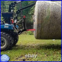 Category 1 Tractors 3 Point Trailer Hitch + 2pcs 49 Bale Spear Quick Attach Hay
