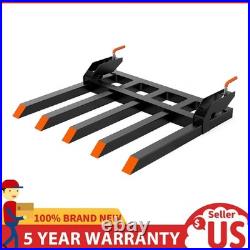 Clamp on Debris Forks to 48 Bucket, Tractor Skid Steer Pallet Forks Heavy Duty