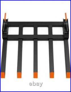 Clamp on Debris Forks to 48 Bucket, Tractor Skid Steer Pallet Forks Heavy Duty