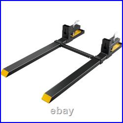 Clamp on Pallet Forks 4000 lbs Tractor Forks 60 Adjustable Bucket Forks