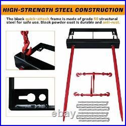 Dual 49 Hay Bale Spear Bucket Attachment 3000lbs Front Skid Steer Loader Tracto