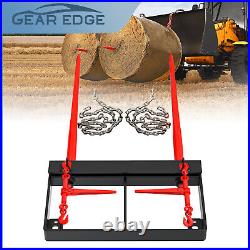 Dual Hay Bale Spear 49 3000lb Front Skid Steer Loader Tractor Bucket Attachment