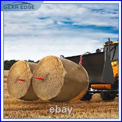 Dual Hay Bale Spear 49 3000lb Front Skid Steer Loader Tractor Bucket Attachment
