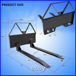 Durable Skid Steer 50 Forks Quick-Tach Attachment for Easy Loading Heavy Duty