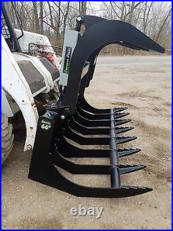 Es 66 Grapple- New, Skid Steer Quick Attach Tractor Loader Local Pick Up
