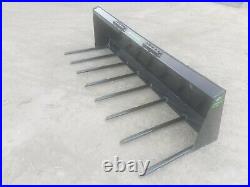 Es 72 Manure Fork For Skid Steer Quick Attach Loader -free Shipping