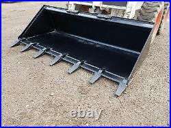 Es New 66 Tooth Bucket, Skid Steer Loader Quick Attach Tractor Local Pick Up