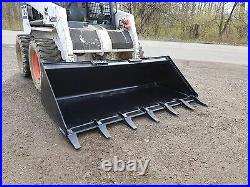 Es New 66 Tooth Bucket, Skid Steer Loader Quick Attach Tractor Local Pick Up