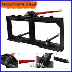 FREE SHIP 49 Hay Spear Bale Spears Skid Steer Loader Tractor Attachment 3000lbs