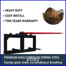 FREE SHIP 49 Hay Spear Bale Spears Skid Steer Loader Tractor Attachment 3000lbs