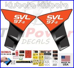 Fits KUBOTA SVL97-2 Decal Kit Skid Steer / safety decals /3M VINYL