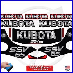 Fits Kubota SSV 65 Main Decals Skid Steer Stikers Free Shipping 3M Vinyl