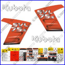 Fits Kubota SVL 75-2 Decal Kit Skid Steer NEW STYLE LOGOS 7 YEAR 3M VINYL