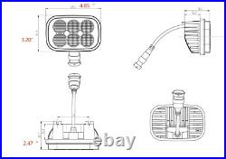 For Case Skid Steer Loader SR130B SR150B SR200B SR220B 4pcs LED Flood Headlight