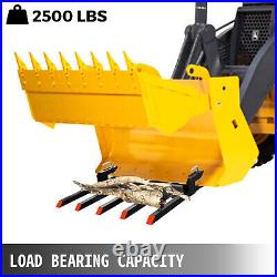 Fork Clamp-On Debris Forks To 48 Bucket Skid Steers 2500 LBS for Lawn Tractors