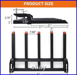 GARVEE Clamp-On Pallet Forks 42 Heavy Duty Skid Steer Tractor New