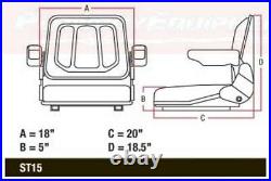 GRAY Backhoe Dozer Skid Loader Tractor SEAT Slide Tracks WHITE MM MASSEY ALLIS +