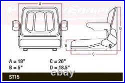 GRAY Backhoe Dozer Skid Loader Tractor SEAT Slide Tracks for WHITE MASSEY ALLIS