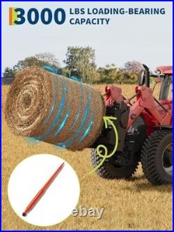 Garvee Hay Bale Spear 3000 lb Quick Attach Fork for Tractor Skid Steer