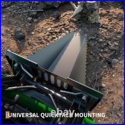 Garvee Stump Bucket for Skid Steer Quick Tach Serrated Blade Tree Root Removal