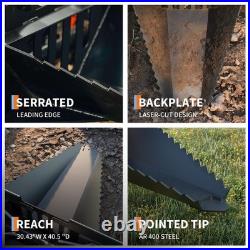 Garvee Stump Bucket for Skid Steer Quick Tach Serrated Blade Tree Root Removal