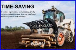 Grapple Attachment For Bobcat Skid Steer 72 Root Rake Grapple with 8 Teeth