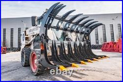 Grapple Attachment For Bobcat Skid Steer 72 Root Rake Grapple with 8 Teeth