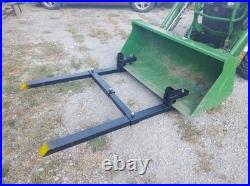 HEAVY DUTY Tractor and Skid Steer Clamp on Pallet Forks for Bucket Quick Attach