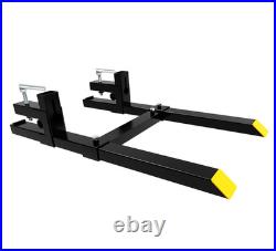 HEAVY DUTY Tractor and Skid Steer Clamp on Pallet Forks for Bucket Quick Attach