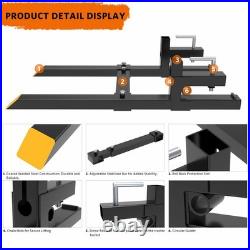 HEAVY DUTY Tractor and Skid Steer Clamp on Pallet Forks for Bucket Quick Attach