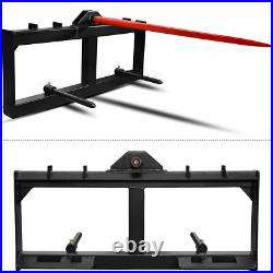 Hay Bale Moving Skid Steer Tractor Loader Quick Tach Attachment 2000 LBS Steel