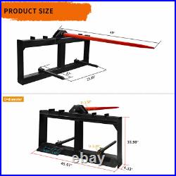 Hay Bale Moving Skid Steer Tractor Loader Quick Tach Attachment 2000 LBS Steel