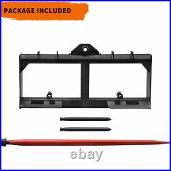 Hay Bale Moving Skid Steer Tractor Loader Quick Tach Attachment 2000 LBS Steel