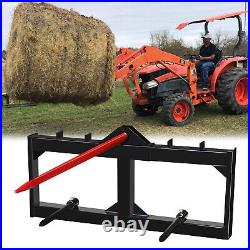 Hay Bale Spear Skid Steer Loader Tractor Quick Tach Attachment Moving 49 Steel