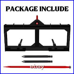 Hay Bale Spear Skid Steer Loader Tractor Quick Tach Attachment Moving 49 USA