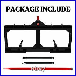 Hay Bale Spear Skid Steer Loader Tractor Quick Tach Attachment Moving 49 US