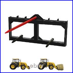 Hay Bale Spear Skid Steer Tractor Loader Quick Tach Attachment 3 Point Hay Bale