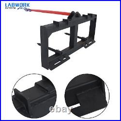 Hay Bale Spear Skid Steer Tractor Loader Quick Tach Attachment 49 3000lbs
