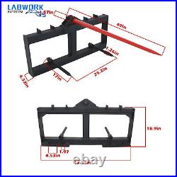 Hay Bale Spear Skid Steer Tractor Loader Quick Tach Attachment 49 3000lbs